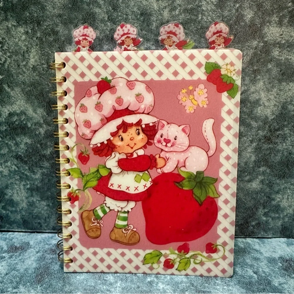 Strawberry and Cat Spiral Notebook